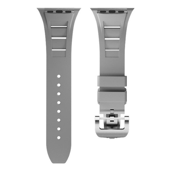 Silicone Watch Band For Apple Watch foldable buckle 316L steel -leon