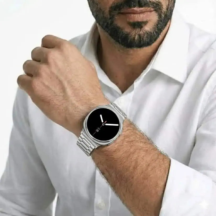 רצועה ברזל חוליות Galaxy Watch 8 Grand Series כסף WB10