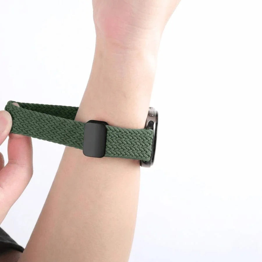 רצועה לסמסונג Galaxy Watch 8 מגנטית Loop ניילון חבל Green- WB06 