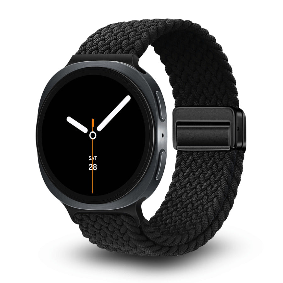 רצועה לסמסונג Galaxy Watch 8 מגנטית Loop ניילון חבל Black- WB06