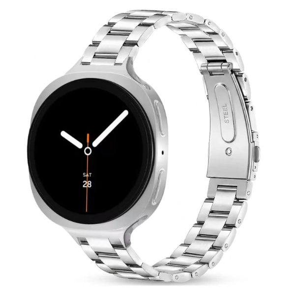 רצועה לגלקסי ווטש 8 רוחב 14mm סגנון Three Beads Slimtouch WB09 צבע -Silver