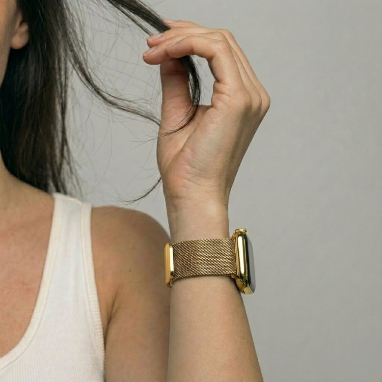 רצועה לאפל ווטש 40/41/42mm ברזל מגנט -Gold