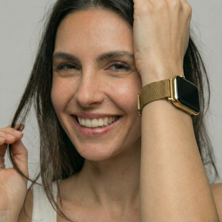 רצועה לאפל ווטש 40/41/42mm ברזל מגנט -Gold