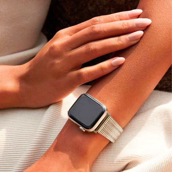 רצועה לאפל ווטש 42/44/45/49mm ברזל Mesh עם סוגר Silver