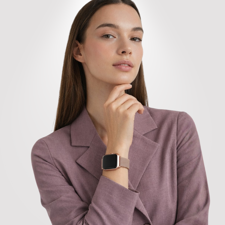 רצועה לאפל ווטש 40/41/42mm ברזל מגנט -Rose Gold