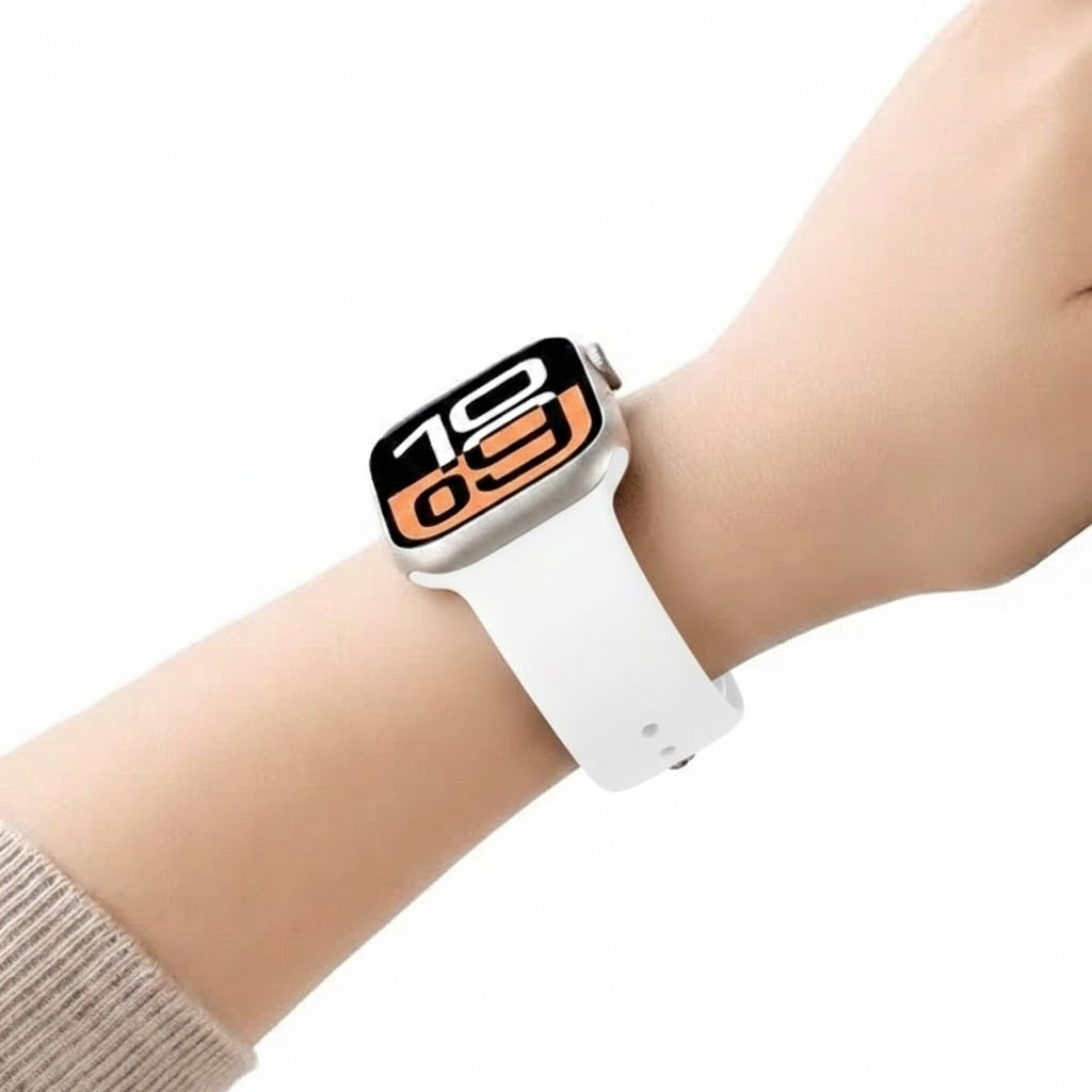 רצועת סיליקון פרימיום FKM AW02 אפל ווטש 40/41/42mm בצבע -White